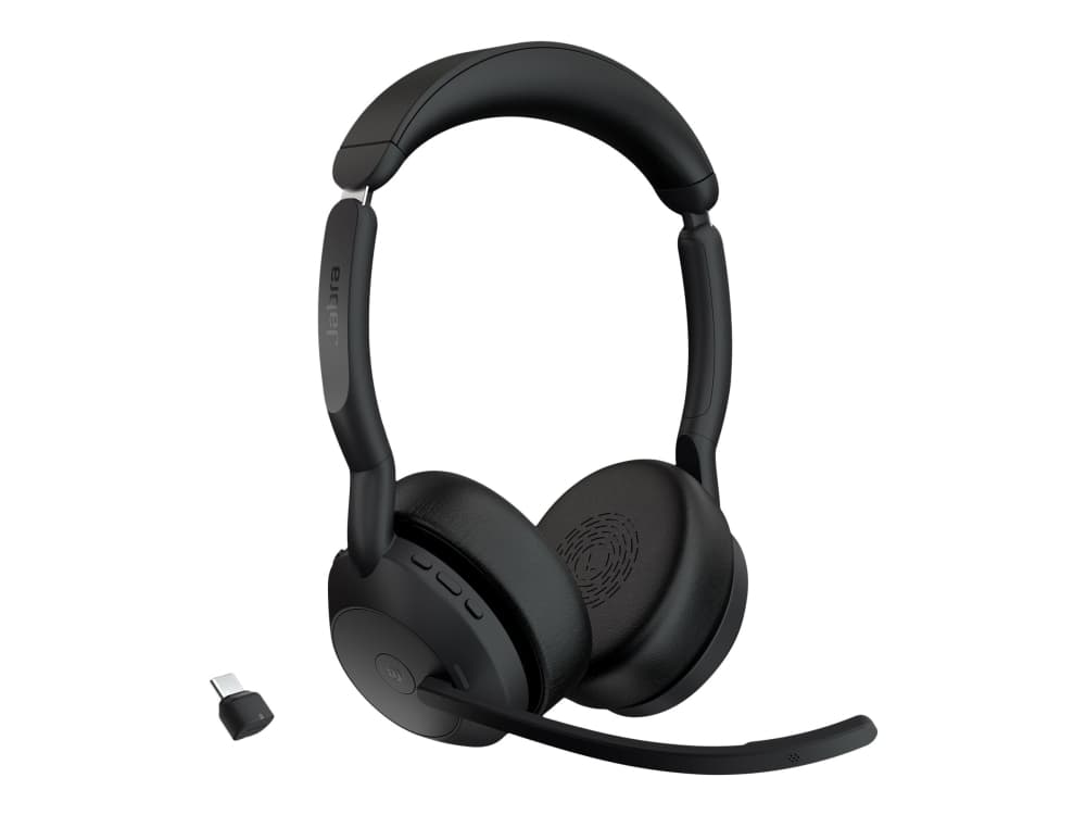 Jabra Evolve2 55, Langaton, Toimisto/puhelukeskus, 20 - 20000 Hz, 130 g, Kuulokkeet, Musta