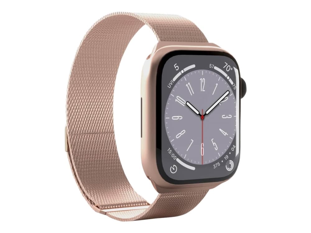 Puro Milanese Magnetic Band - ruostumattomasta teräksestä valmistettu hihna Apple Watchille 38/40/41 mm (ruusukulta)