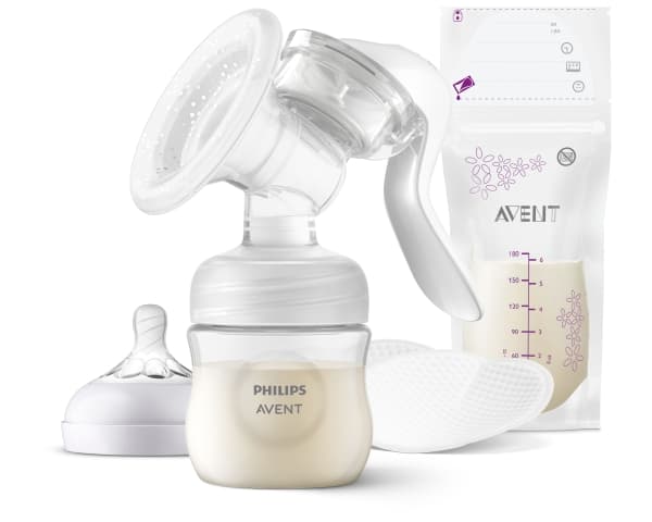 Philips AVENT SCF430/20 Käsikäyttöinen rintapumppu, Ohje, Läpinäkyvä, Valkoinen
