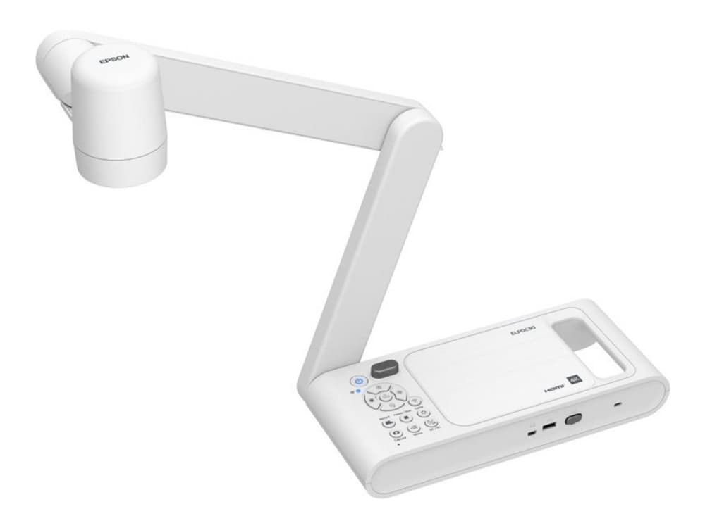 Epson ELPDC30 - Digitaalinen dokumenttikamera - käsikamera - väri - 13 000 000 pikseliä - 4K UHD (3840 x 2160) - ääni - langaton - VGA, HDMI - WiFi - USB
