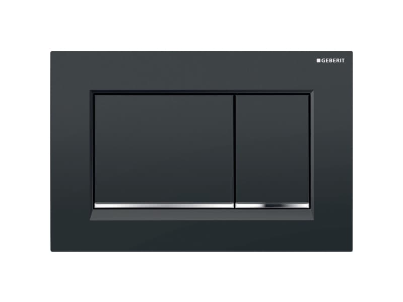 Geberit 115.883.KM.1, Huuhtelulevy, Musta, Kromi, Geberit, 246 mm, 12 mm, 164 mm