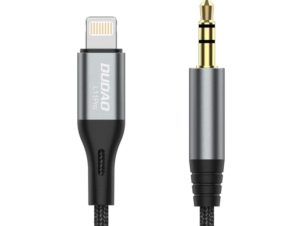Dudao L11PRO 3.5mm Jack Lightning kaapeli 1m harmaa