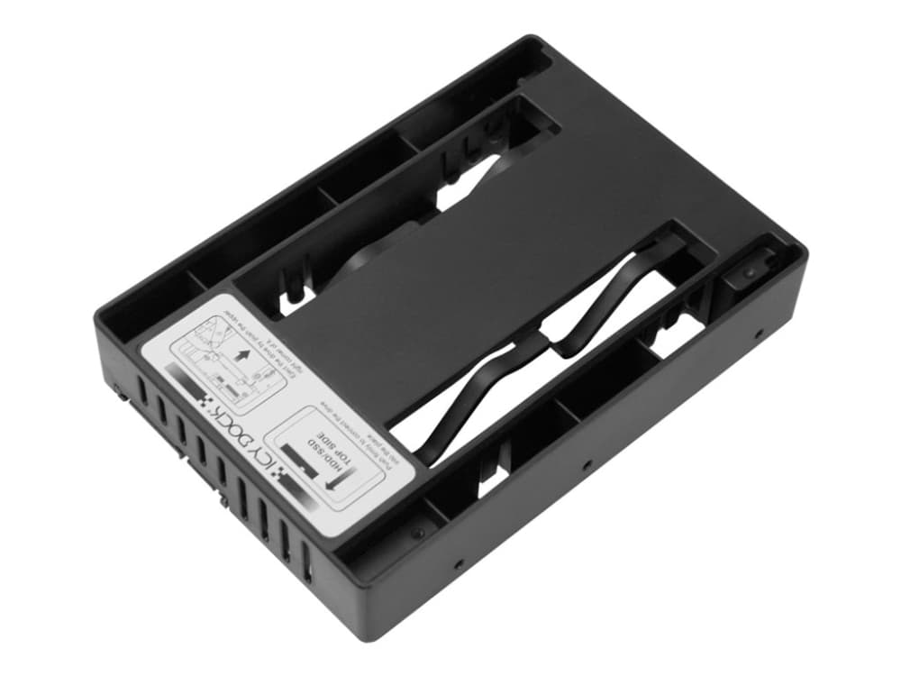 Icy Dock MB882SP-1S-3B, 8,89 cm (3.5), Liitinpaneeli, Musta, 2.5, Muovi, 25,4 mm