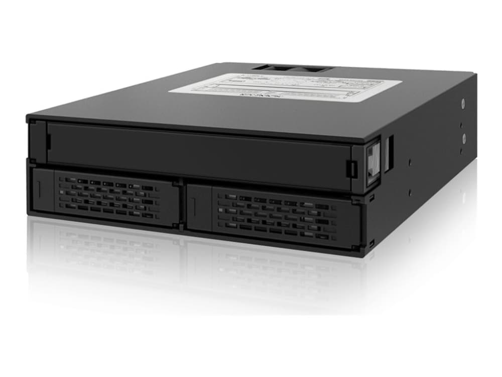 Icy Dock MB994IPO-3SB, 2x 2,5, Tallennusaseman alusta, musta, 1 tuuletin(ta), 4 cm, 6 Gbit/s