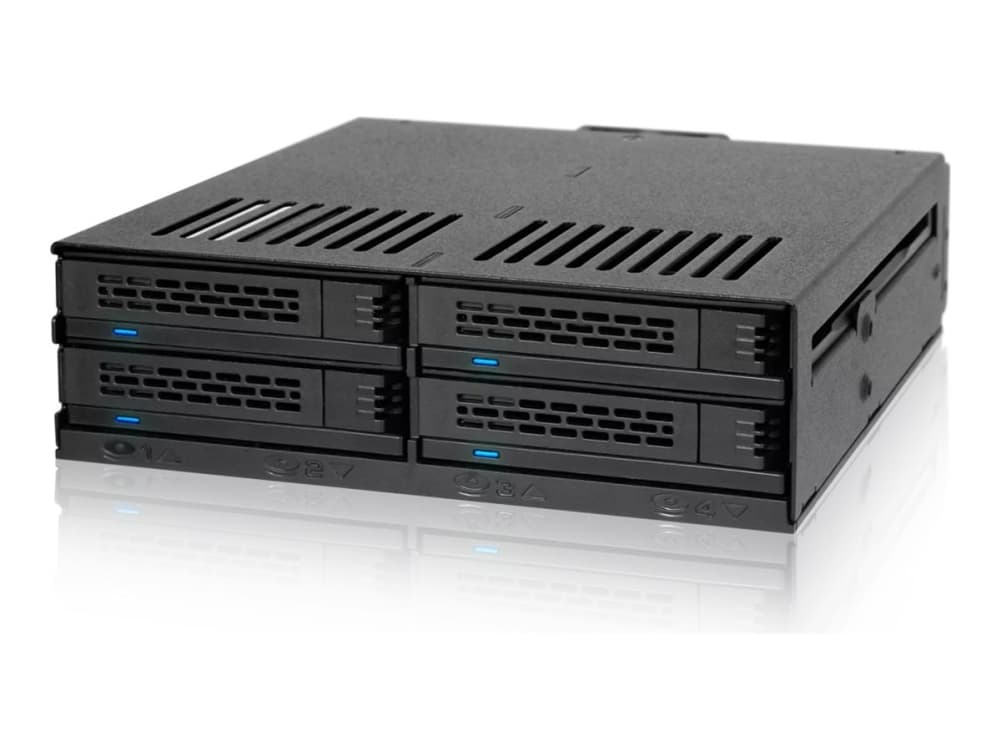 Icy Dock MB324SP-B, 0 TB, SATA, Serial ATA II, Serial ATA III, Serial Attached SCSI (SAS), 440 g, Työpöytä, Musta