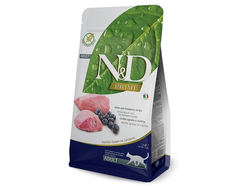 Farmina Pet Food N&D Prime, Aikuinen, Mustikka, Lammas, 5 kg, Ei sisällä viljaa, Antioksidantit sisältyvät