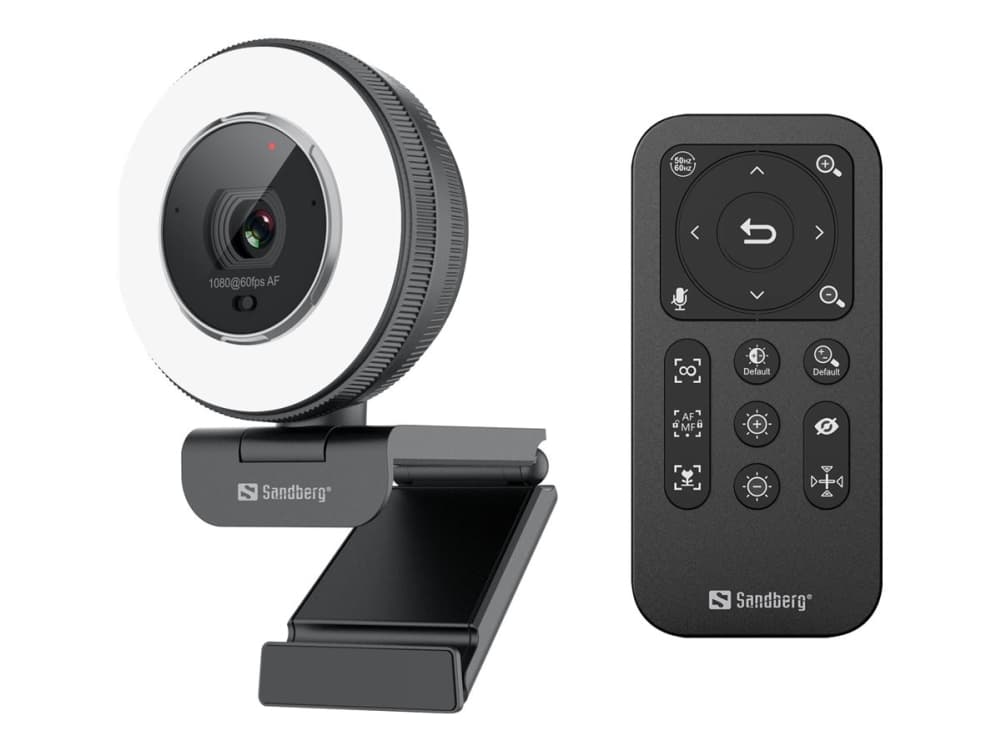 Sandberg Streamer USB Webcam Pro Elite, 2560 x 1440 pikseliä, 60 fps, 1920x1080@60fps, 2560x1440@30fps, 480p, 720p, 1080p, 1440p, H.264, H.265, M-JPEG, YUY2, Auto/Manual