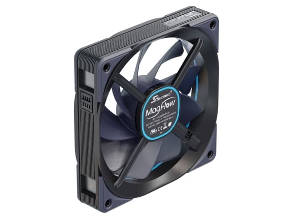 Seasonic MagFlow 1-Fan Kit, Tuuletin, 12 cm, 600 RPM, 2000 RPM, 63,33 cfm, Musta