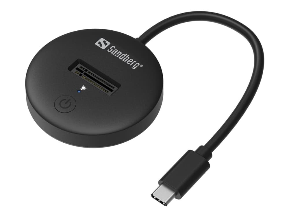 Sandberg USB 3.2 Dock for M.2+NVMe SSD, SSD, M.2, 4 TB, USB Type-C, 10 Gbit/s, Musta