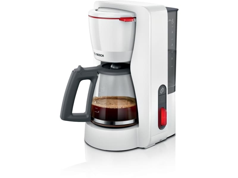Bosch TKA3M131, Suodatinkahvinkeitin, 1,25 L, Jauhettu kahvi, Valkoinen