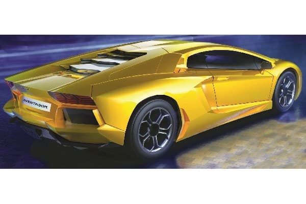 Pikarakennettava Lamborghini Aventsdor, keltainen