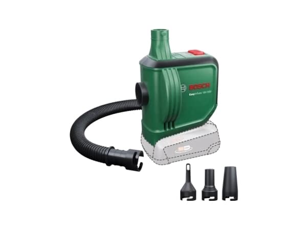 Bosch EasyInflate 18V-500, Universaali, 0,03 bar, 530 l/min, Vihreä, 0 - 0,5 psi, 0,5 m - SOLO
