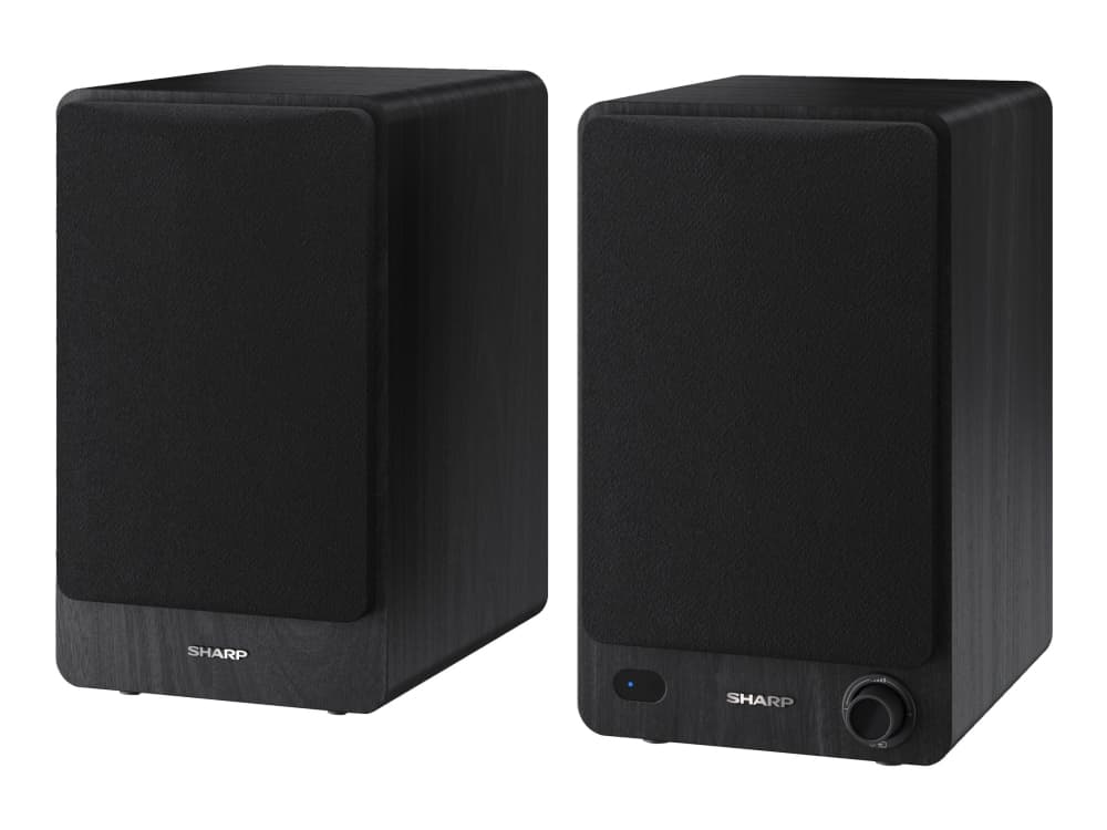 Sharp Bookshelf Speakers, 2-suuntainen, 2.0 kanavaa, Langallinen & langaton, 60 W, Musta