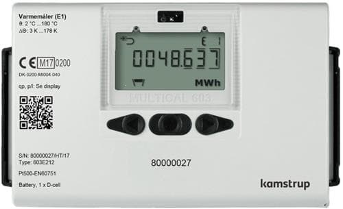 Kamstrup MULTICAL® 603 -lämpömittari 1,5 m3/h paluuvirtauksella