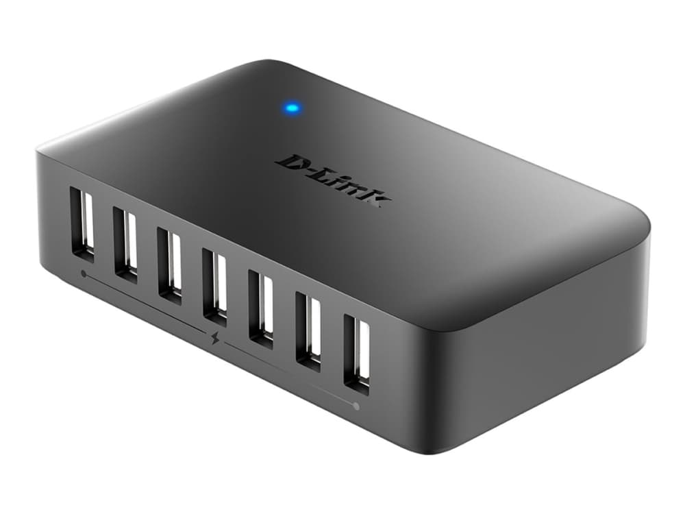 D-Link DUB-H7, USB 2.0 Type-B, USB 2.0, 480 Mbit/s, Sort, FCC, CE, C-Tick, VCCI, IC, RoHS, 5 V