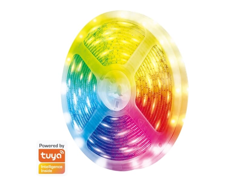 LogiLink WiFi Smart RGB+3000K - 6000K Light Strip, 5m, Tuya compatible