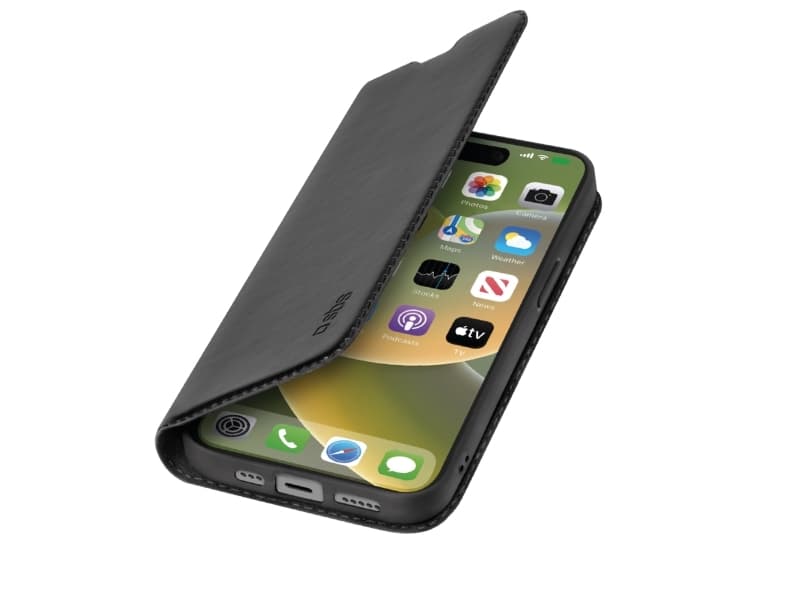 SBS TEBKLITEIP1567K, Lompakkokotelo, Apple, iPhone 15 Plus, 17 cm (6.7), Musta
