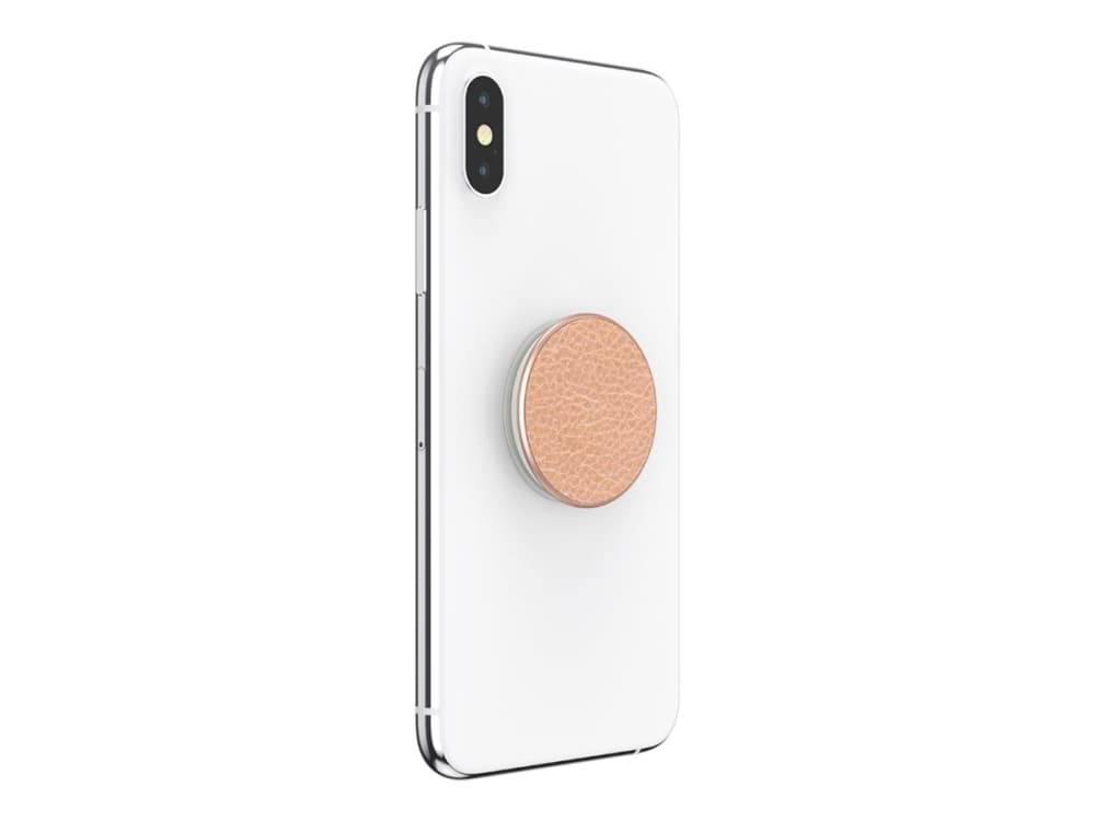 PopSockets Pebbled Vegan Leather Rose Gold, Matkapuhelin/älypuhelin, Passiiviteline, Käsi, Oranssi