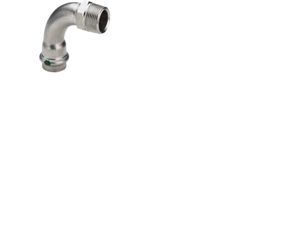 Sanpress Inox siirtymäkaari 90° muhvi/nippa 18 mm x 34 ruostumatonta terästä