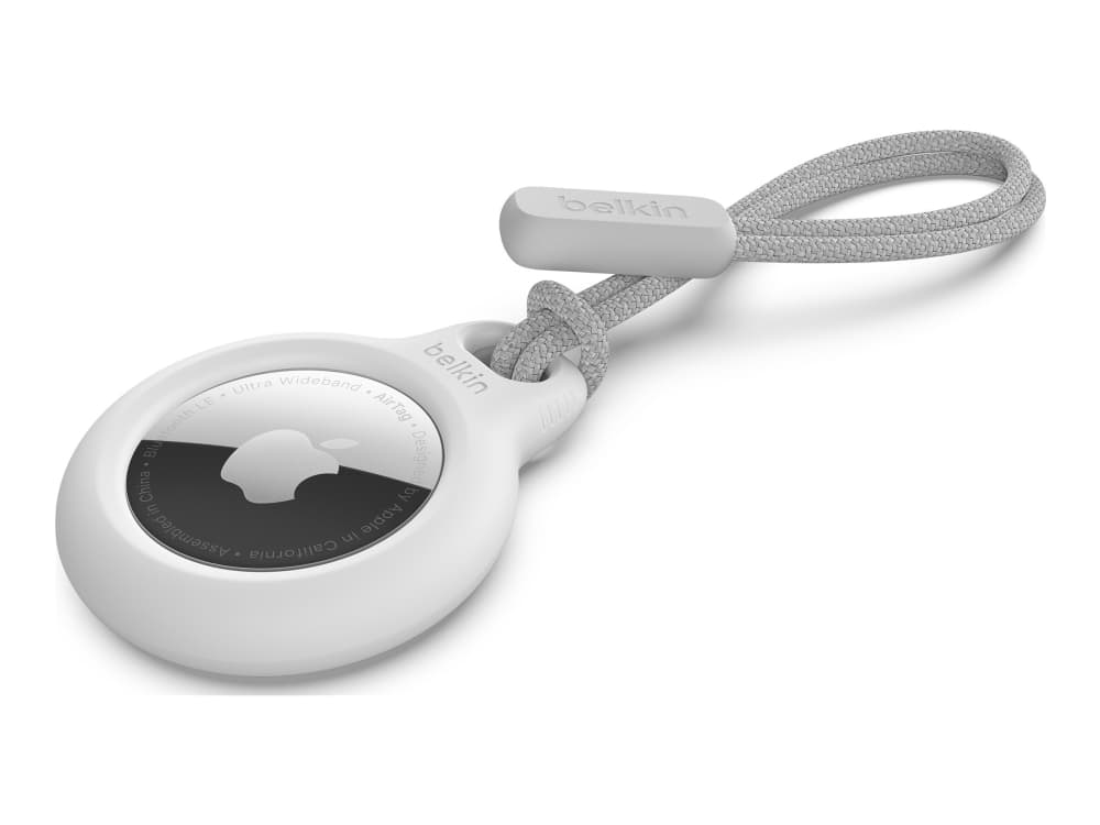 Belkin F8W974btWHT, Avaimenperä äänellä, Valkoinen, Naarmuuntumisenkestävä, 1 kpl, AirTag, 6,5 g