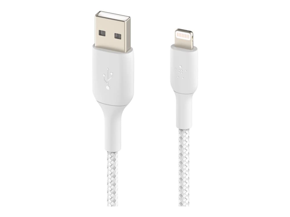 Belkin CAA002BT1MWH, 1 m, Lightning, USB A, Uros, Uros, Valkoinen