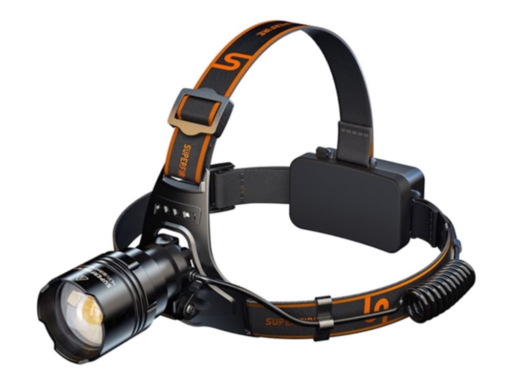 Superfire HL71 - Pään taskulamppu - LED - 5 tilaa - 15 W