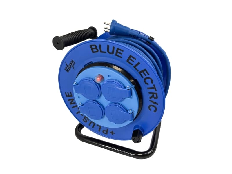 BLUE ELECTRIC Kaapelikela - 25M - PlusLine Fast core - u/pillesikring 3x1,5 mm2 Neopreeni