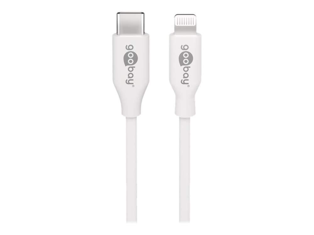 Wentronic 39446, 0,5 m, Lightning, USB C, Uros, Uros, Valkoinen
