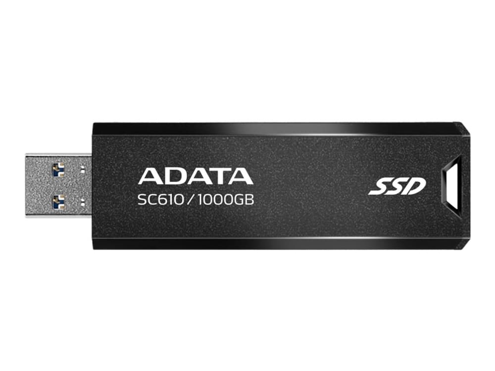 ADATA SC610, 1 TB, USB Type-A, 3.2 Gen 2 (3.1 Gen 2), Sleeve, 13 g, Black