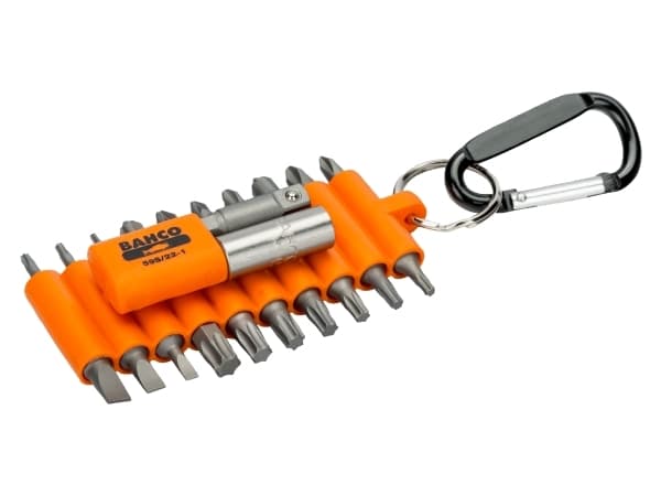 BAHCO Bittipaketti kätevässä kumipidikkeessä22 osaa, suora särmäys, Phillips, Pozidriv ja TORX® terille