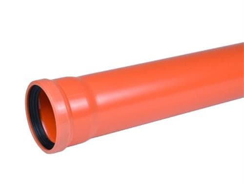 PVC viemäriputki 160x1000mm SN8 - yksikerroksinen putki, EN1401. Wavin