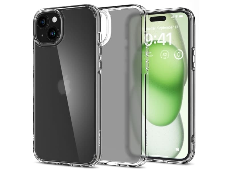 Spigen ACS06655, Suojus, Apple, iPhone 15 Plus, 17 cm (6.7), Läpinäkyvä