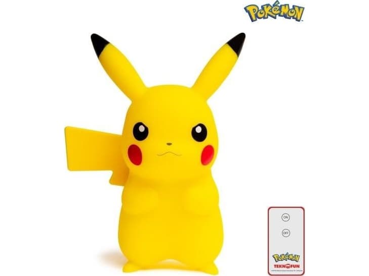 Teknofun Pokmon - PIKACHU LED Ainutlaatuinen Pikachun muotoinen 3D LED-valaisin, jonka korkeus on 25 cm - The Pokmon Companyn virallisesti lisensoitu tuote.