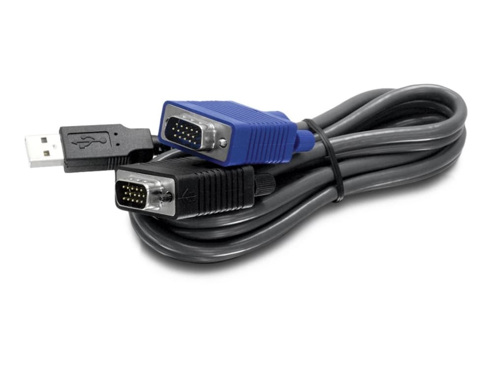 TRENDnet TK CU06 - Kabel til tastatur / video / mus (KVM) - USB, HD-15 (VGA) (han) til HD-15 (VGA) (han) - 1,8 m - lajittelu