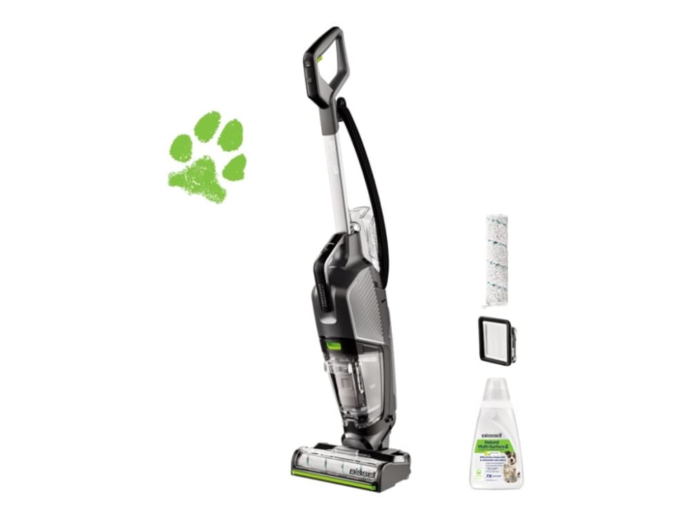Bissell CrossWave HydroSteam PET Select, Pystyimuri, Pussiton, Harmaa, 0,82 L, 0,64 L, Kuiva ja märkä