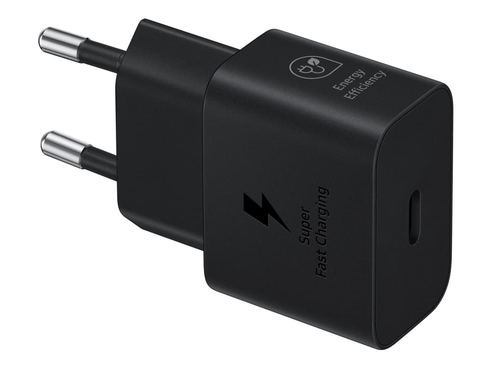 Samsung EP-T2510N - Strømforsyningsadapter - 25 Watt - 3 A - PD 3.0, PD/PPS, SFC (24 pin USB-C) - USB-C - sort - Uden kabel