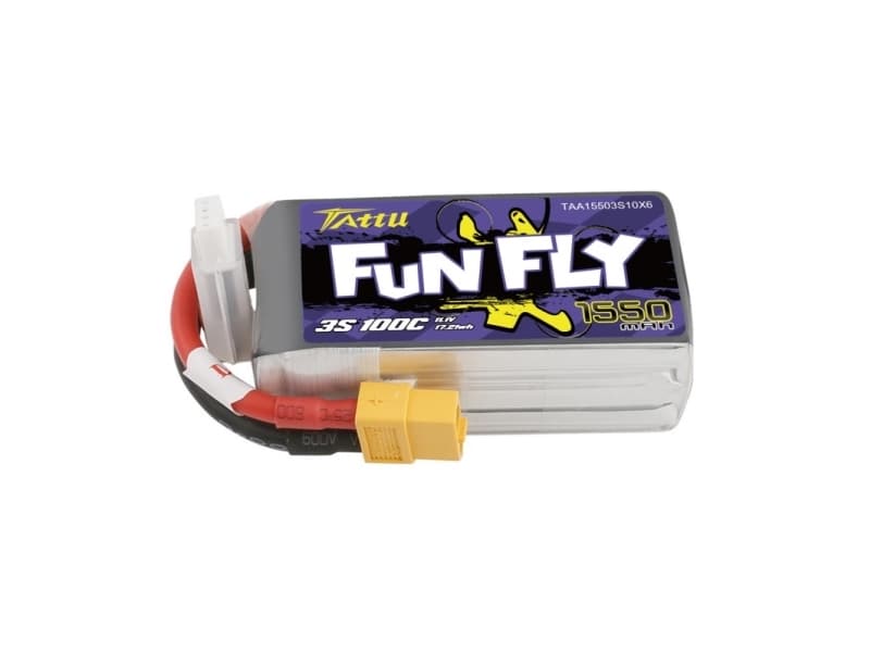 Gens Ace & Tattu Tattu Funfly 1550mAh 11.1V 100C 3S1P akumuliatorius