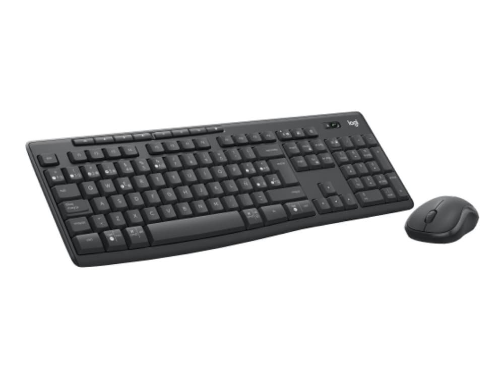 Logitech MK370 Combo for Business, Täysikokoinen (100 %), RF Wireless + Bluetooth, Kalvokytkin, QWERTY, Grafiitti, Sisältää hiiren