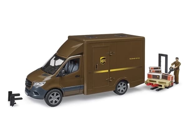 BRUDER MB Sprinter UPS, Ajoneuvosetti, 3 vuosi/vuosia, Akryylinitriilibutadieenistyreeni (ABS), Monivärinen