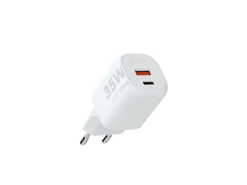Xtorm XEC035 - Virtalähde - GaN2 Ultra - 35 Watt - PD, Quick Charge 3.0 - 2 lähtöporttia (USB, 24-nastainen USB-C)