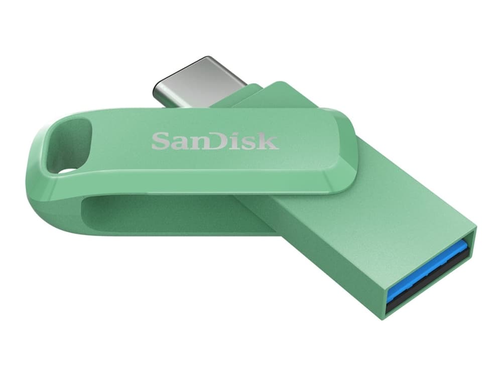 SanDisk Ultra Dual Drive Go USB 128GB, 128 GB, USB Type-A / USB Type-C, 3.2 Gen 1 (3.1 Gen 1), 400 MB/s, Taittuva, Vihreä