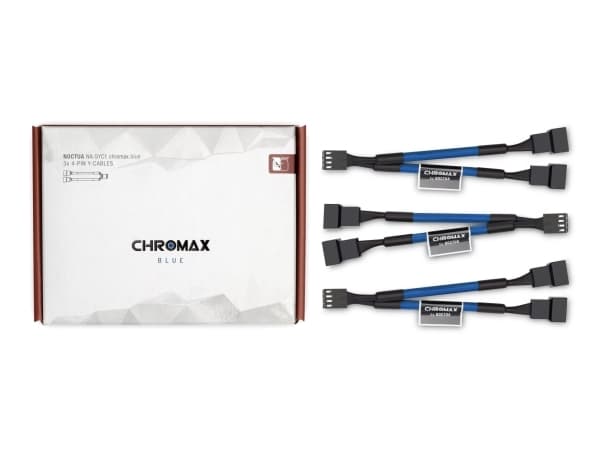 Noctua NA-SYC1 CHROMAX.BLUE, Jatkokaapeli, Sininen, Naaras, Naaras, 115 mm, 3 kpl