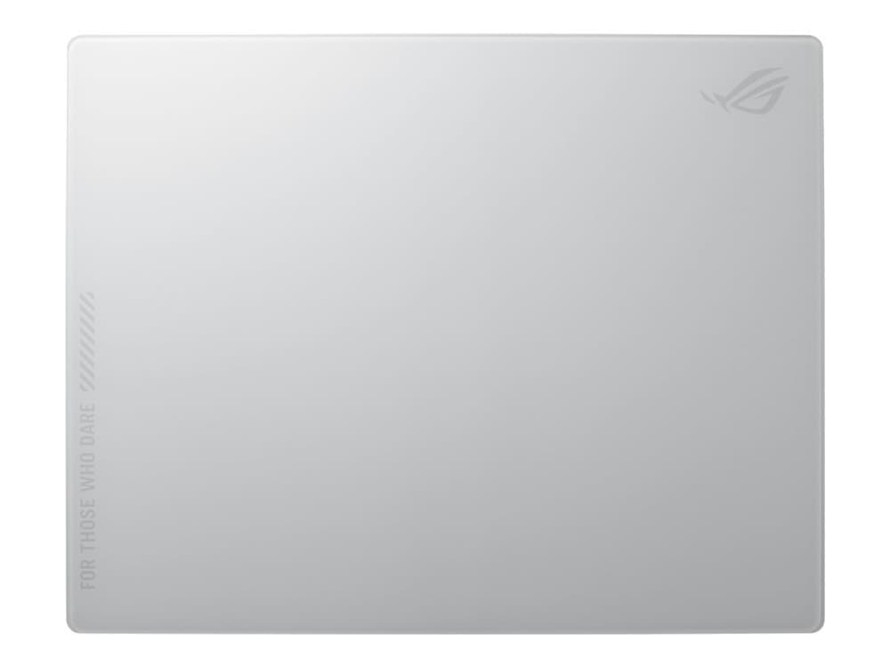 ASUS ROG Moonstone Ace L, valkoinen, kuvio, silikoni, karkaistu lasi, liukumaton pohja, pelihiirimatto