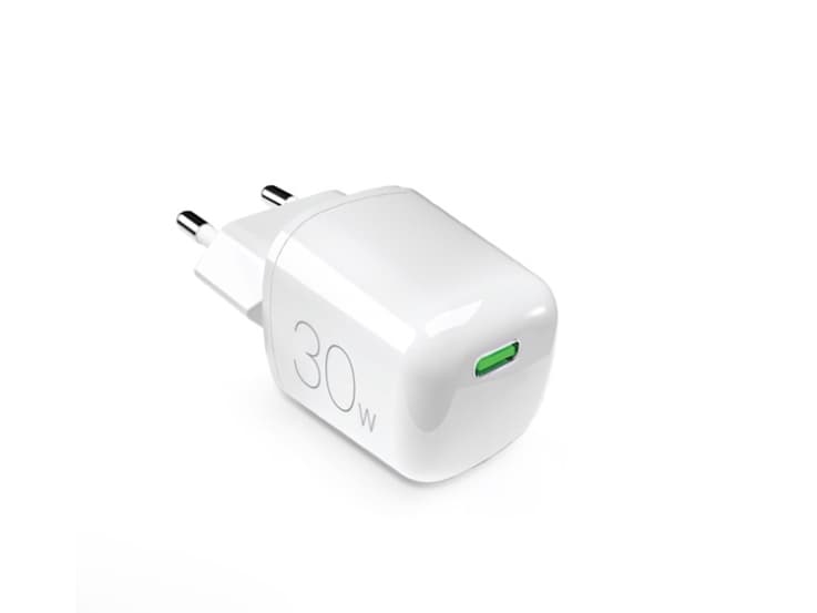 PURO MiniPro Wall Charger GaN - Seinälaturi 1 x USB-C 30W PD (valkoinen)