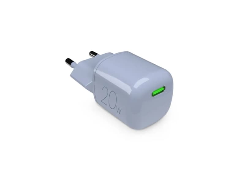 PURO MiniPro seinälaturi GaN - Virtalaturi 1 x USB-C 20W PD (sininen)