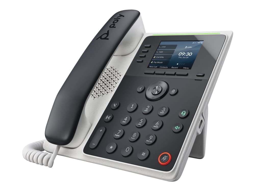 Poly Edge E220 - VoIP-telefon med opkalds-ID/opkald venter - 3-vejs opkaldskapacitet - SIP, SDP - multilinie drift - 16 linjer