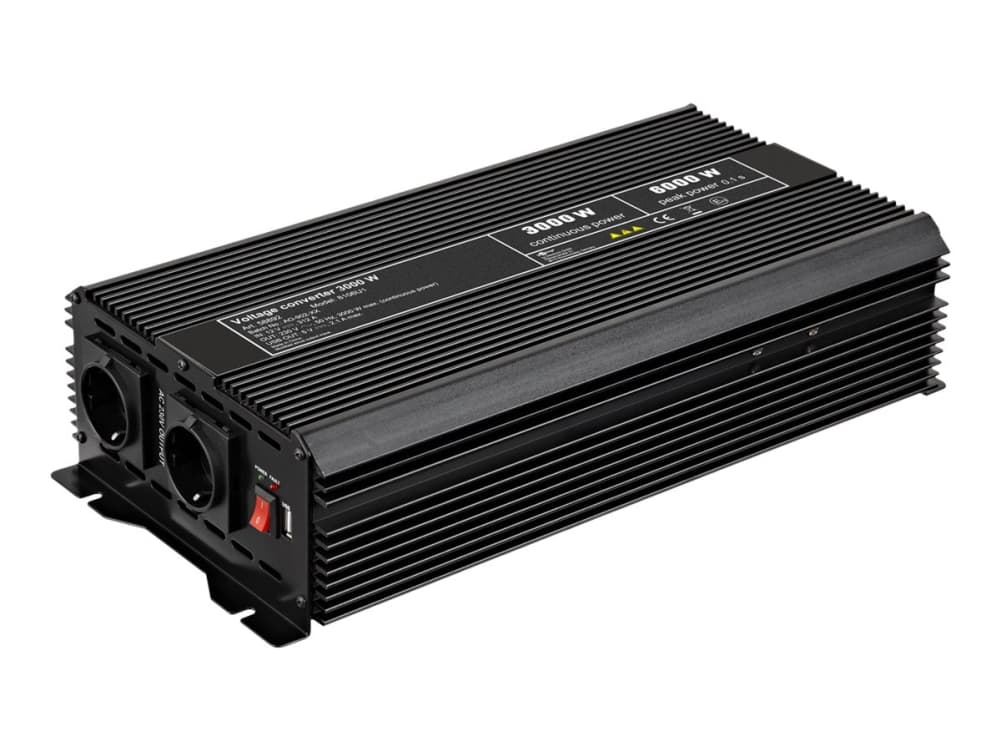 goobay - Virtamuunnin - DC 12 V - 3000 wattia - lähtöliittimet: 2 - musta
