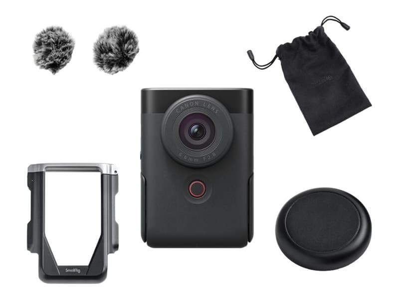 Canon PowerShot V10 Vloggausdigitaalikamera 15,2 megapikseliä Musta Kuvanvakautus, Bluetooth, Sisäänrakennettu akku, Full HD-video (5947C008)