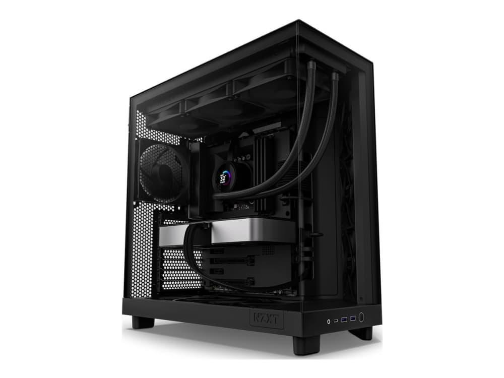 NZXT H6 Air Flow, Midi Tower, PC, Musta, ATX, mikro ATX, Mini-ITX, Terästä, Karkaistu lasi, 16,3 cm