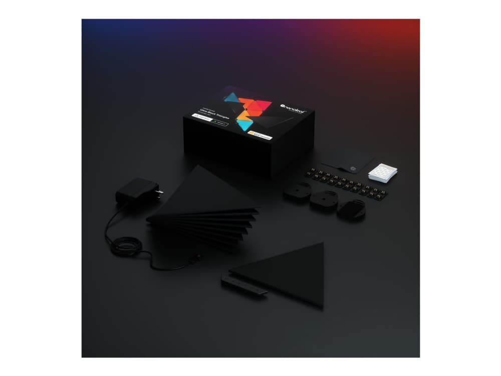 Nanoleaf Shapes Triangles Smarter Kit - valopaneelit (9 valopaneelia) (ultra musta)